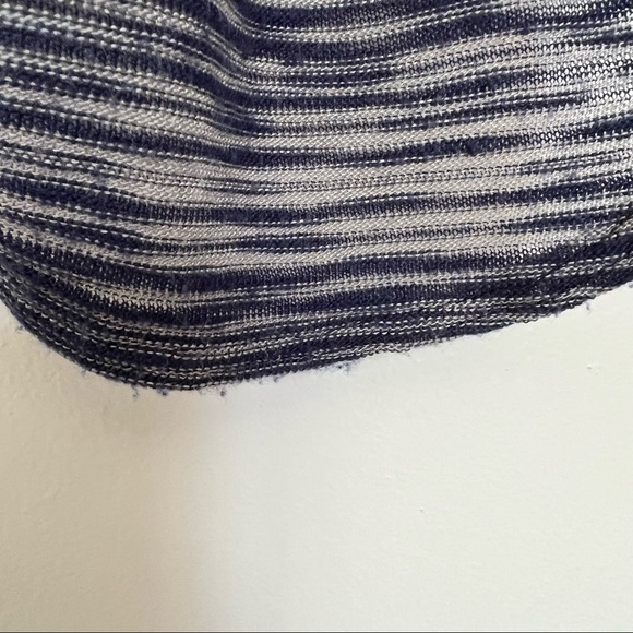 Torrid Womens Sweater Cardigan Knit Size Large Open Front Navy Stripes Waterfall - Picture 12 of 16